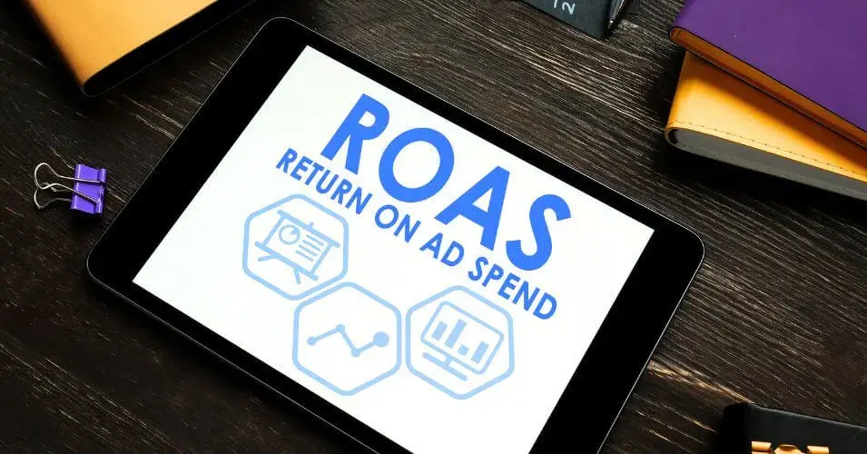 blended roas return on ad spend image on tablet